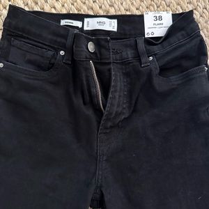 Mango Black Flare Jeans